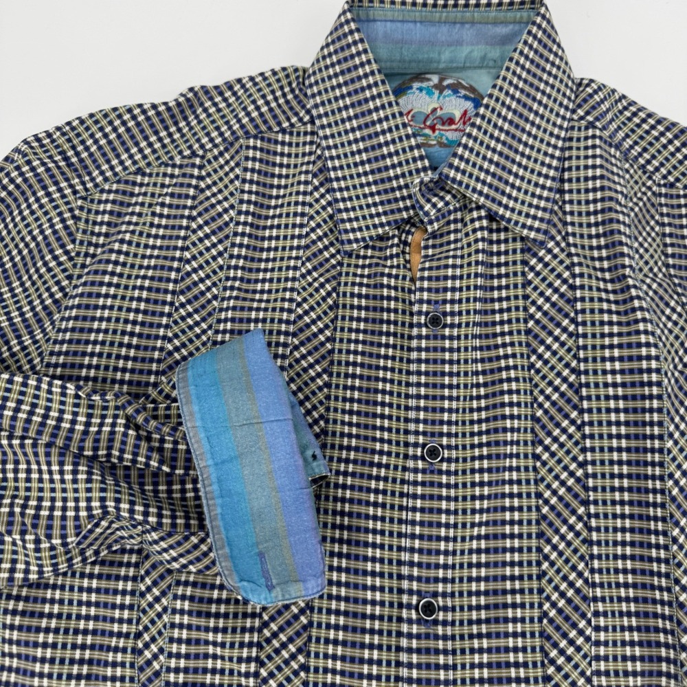 Robert Graham Mens XL Button Down Shirt Plaid Checkered Long Sleeve